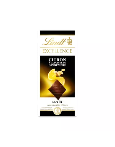 Lindt Excellence шоколад с лимоном и имбирем шоколад, 100 г оптом