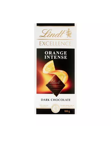 Lindt Excellence темный шоколад с апельсином, 100 г оптом